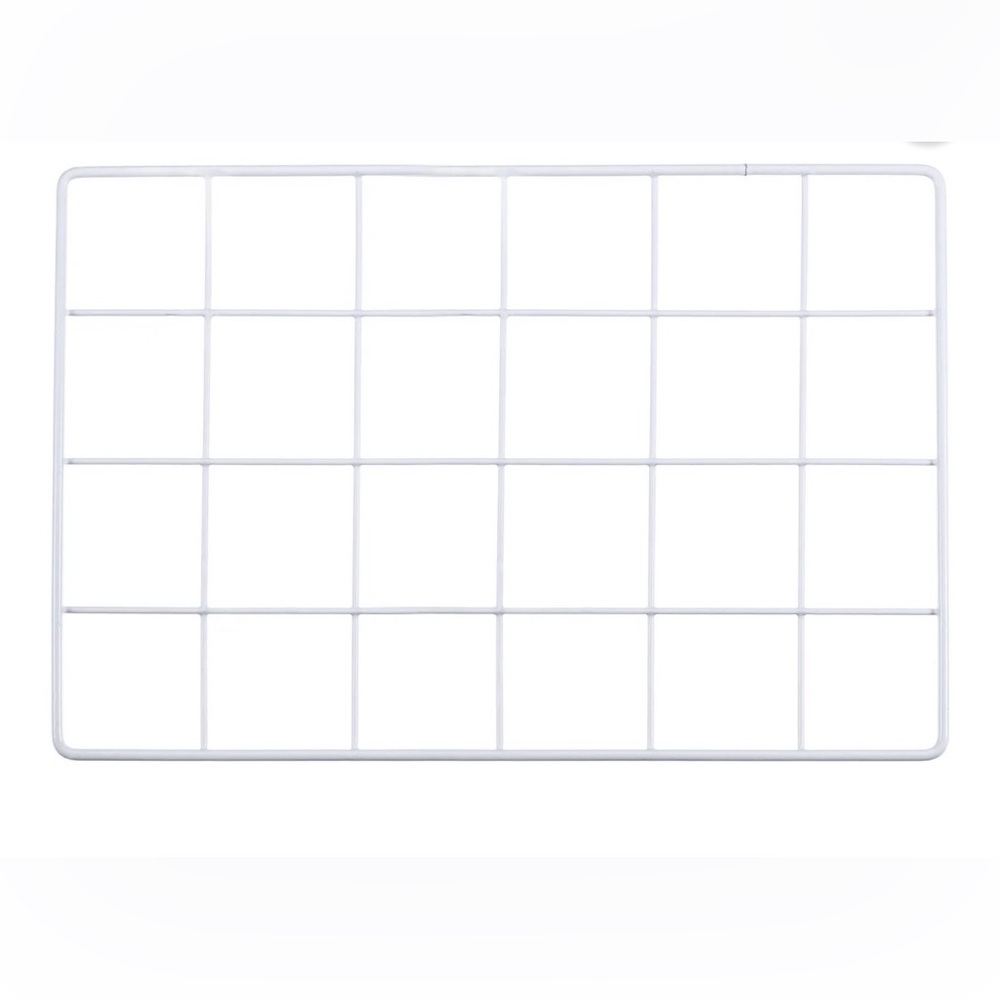 Wall Grid Panel, Metal Wire Photo Wall Display Hanging Picture Organizer White